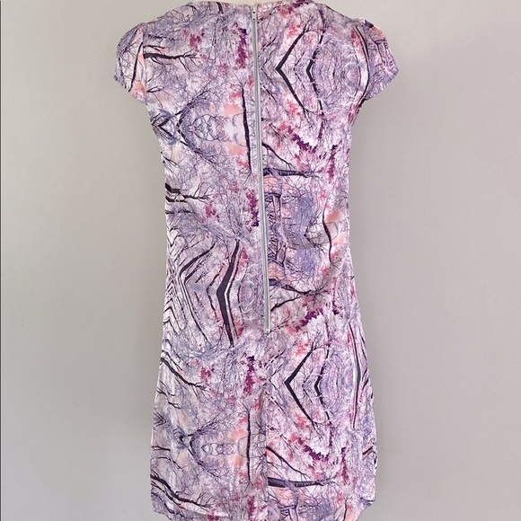 Cute DOTTI retro vintage style silky stretch Shift Dress with cap sleeves SIZE 8 - Picture 5 of 7